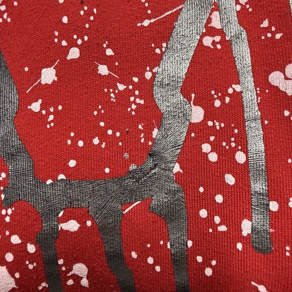 Switch Remarkable Chicago Bulls Hoodie Youth XL 7 Red Splatter Paint Long Sleeve - Picture 7 of 9